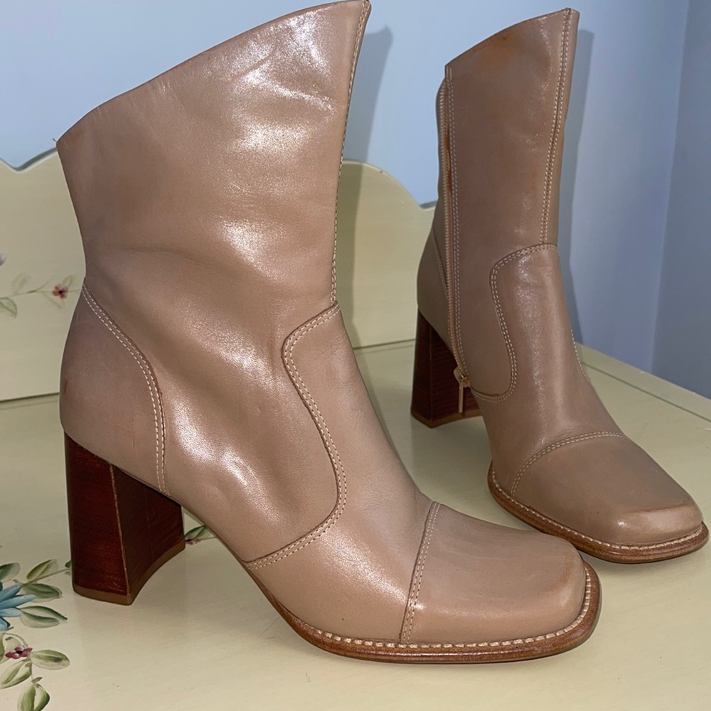 Boho leather boots 7.5